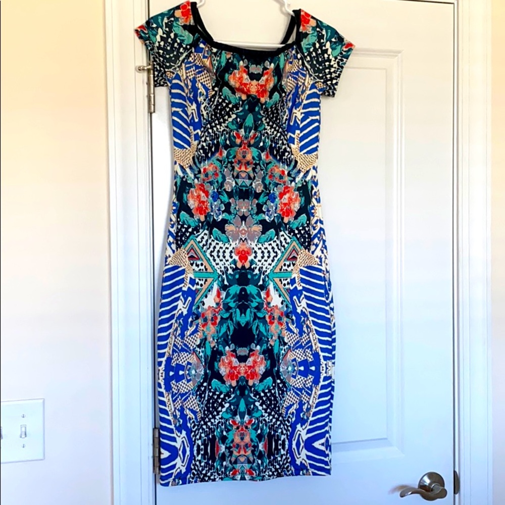Off the shoulder bodycon midi dress, WORN ONCE